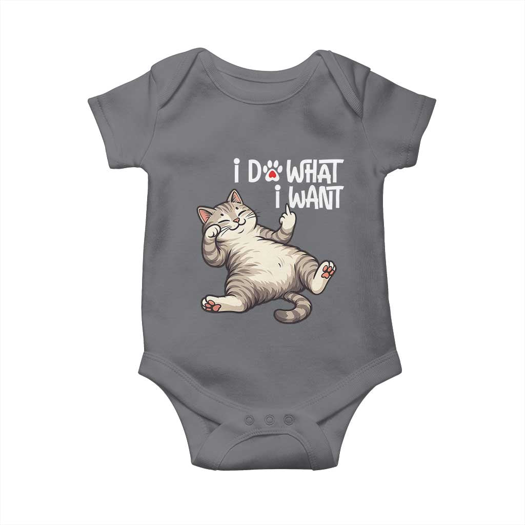 Funny Cat Baby Onesie I Do What I Want - Wonder Print Shop