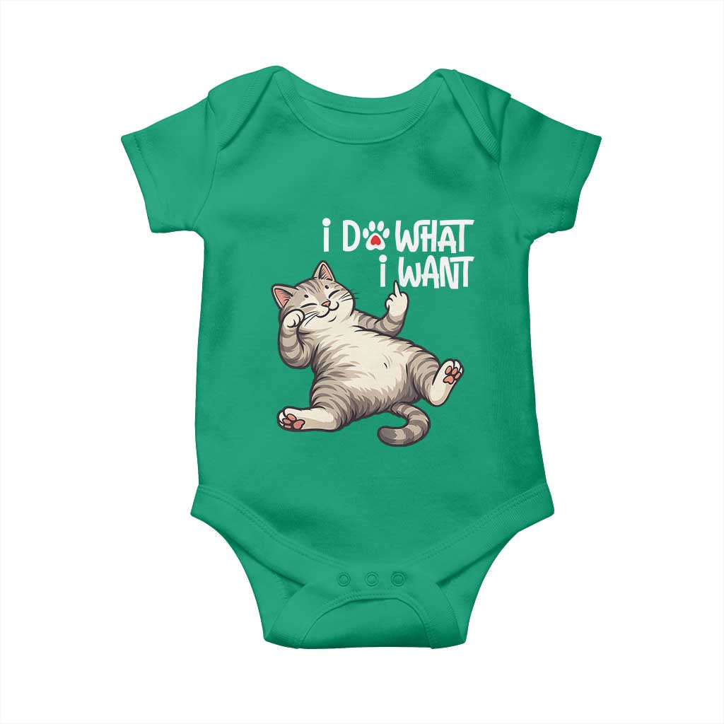 Funny Cat Baby Onesie I Do What I Want - Wonder Print Shop