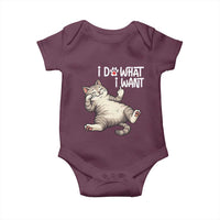 Funny Cat Baby Onesie I Do What I Want - Wonder Print Shop