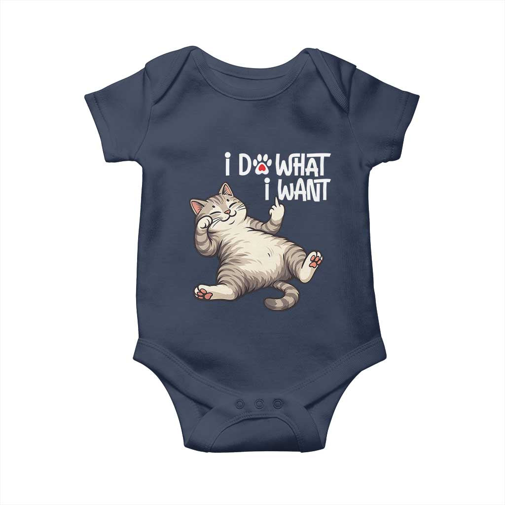 Funny Cat Baby Onesie I Do What I Want - Wonder Print Shop