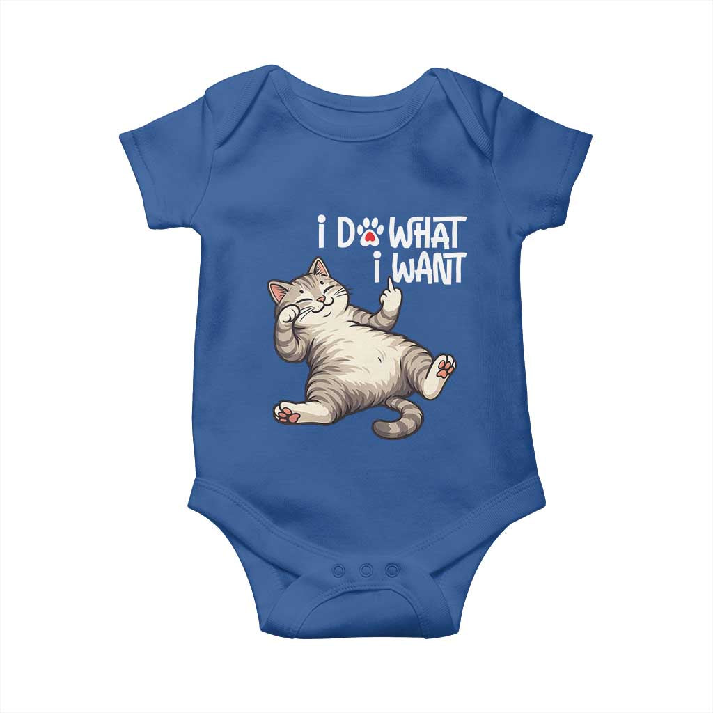 Funny Cat Baby Onesie I Do What I Want - Wonder Print Shop
