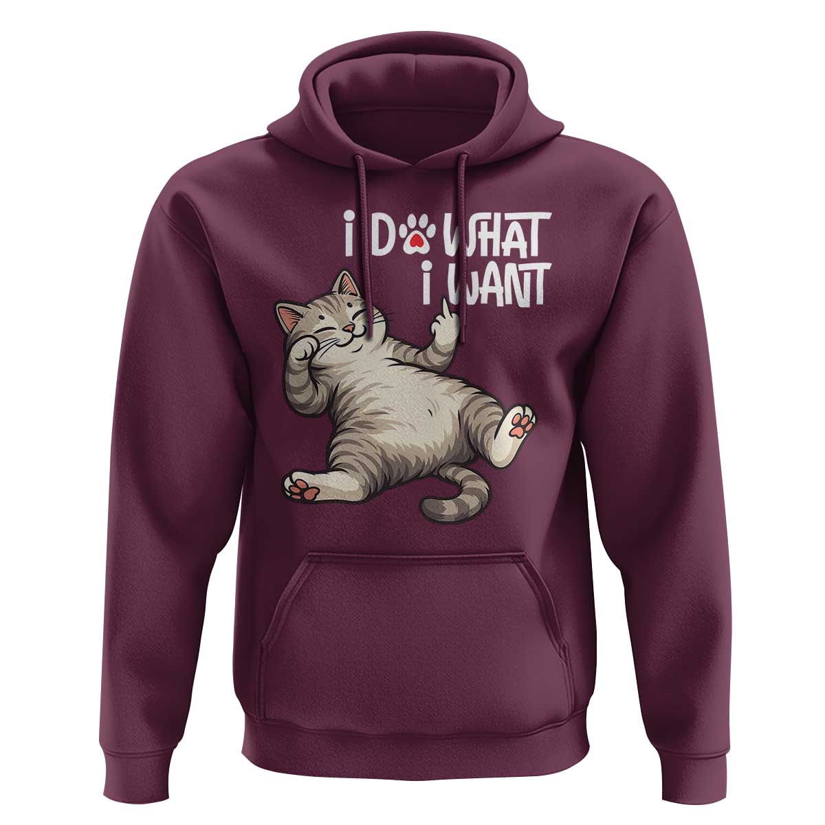 Funny Cat Hoodie I Do What I Want - Wonder Print Shop