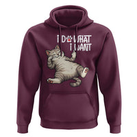 Funny Cat Hoodie I Do What I Want - Wonder Print Shop