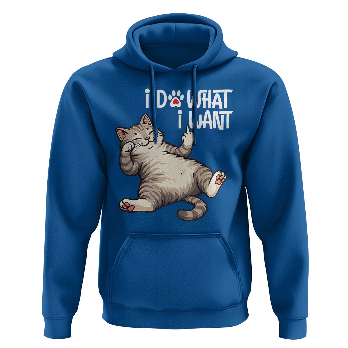 Funny Cat Hoodie I Do What I Want - Wonder Print Shop