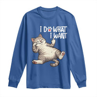 Funny Cat Long Sleeve Shirt I Do What I Want - Wonder Print Shop