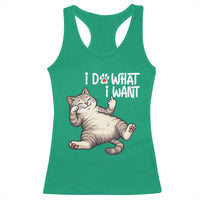 Funny Cat Racerback Tank Top I Do What I Want - Wonder Print Shop