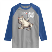 Funny Cat Raglan Shirt I Do What I Want - Wonder Print Shop