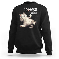 Funny Cat Sweatshirt I Do What I Want - Wonder Print Shop