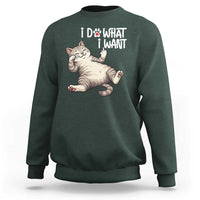 Funny Cat Sweatshirt I Do What I Want - Wonder Print Shop