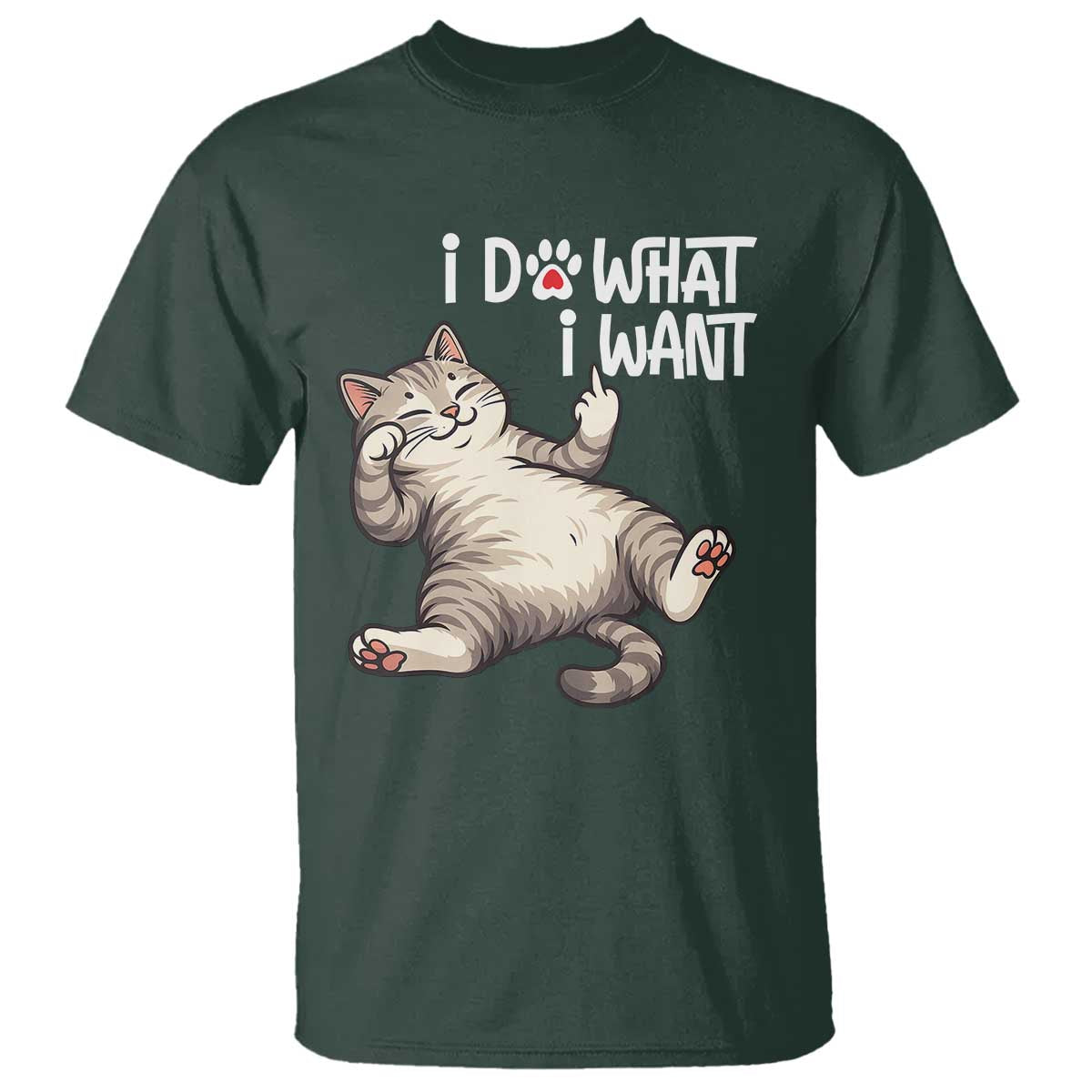 Funny Cat T Shirt I Do What I Want - Wonder Print Shop