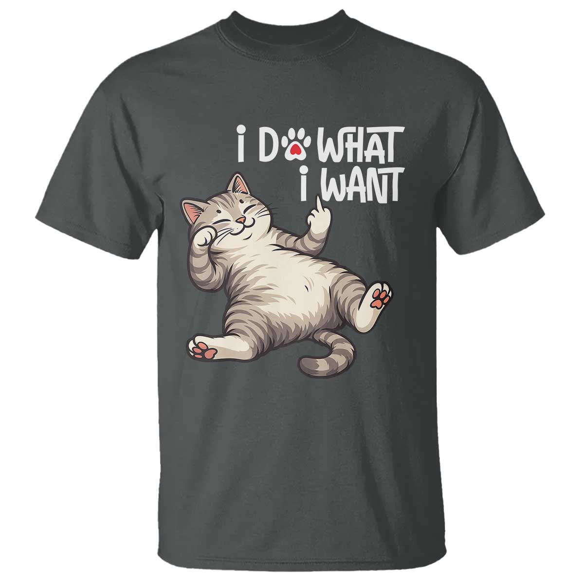 Funny Cat T Shirt I Do What I Want - Wonder Print Shop