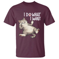 Funny Cat T Shirt I Do What I Want - Wonder Print Shop