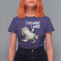 Funny Cat T Shirt For Women I Do What I Want - Wonder Print Shop