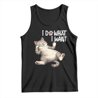Funny Cat Tank Top I Do What I Want - Wonder Print Shop