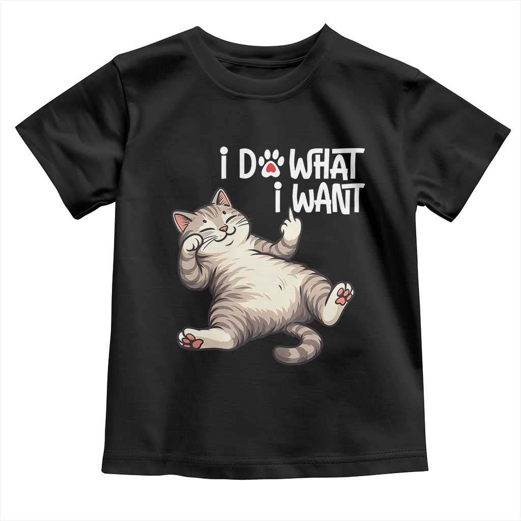 Funny Cat Toddler T Shirt I Do What I Want - Wonder Print Shop