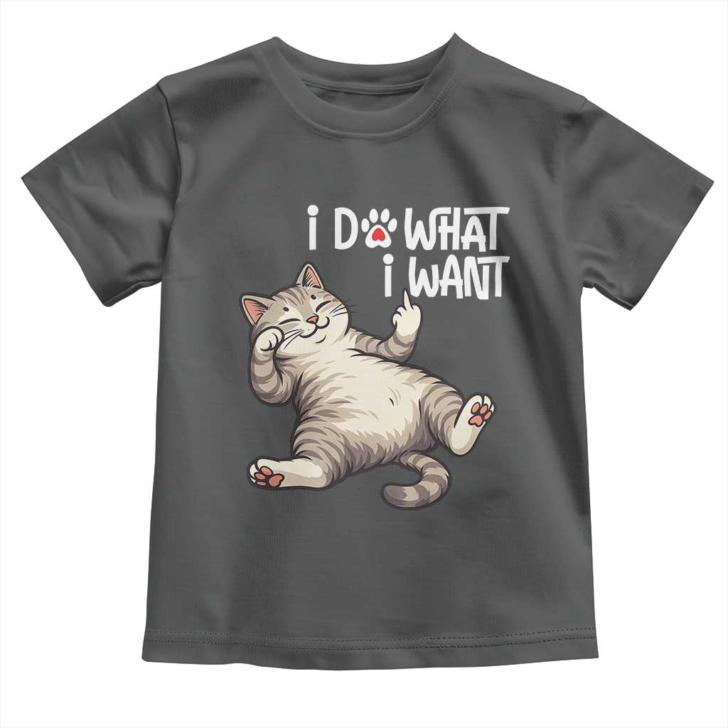 Funny Cat Toddler T Shirt I Do What I Want - Wonder Print Shop