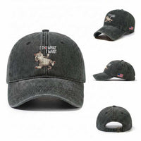 Funny Cat Washed Cotton Baseball Cap I Do What I Want