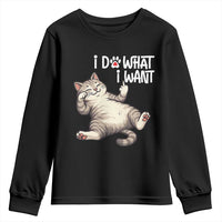 Funny Cat Youth Sweatshirt I Do What I Want - Wonder Print Shop