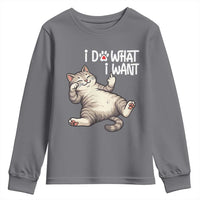 Funny Cat Youth Sweatshirt I Do What I Want - Wonder Print Shop