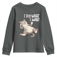 Funny Cat Youth Sweatshirt I Do What I Want - Wonder Print Shop
