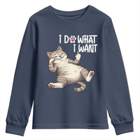 Funny Cat Youth Sweatshirt I Do What I Want - Wonder Print Shop