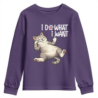 Funny Cat Youth Sweatshirt I Do What I Want - Wonder Print Shop