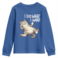 Funny Cat Youth Sweatshirt I Do What I Want - Wonder Print Shop