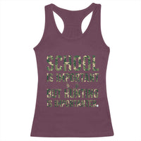School Is Important But Hunting Is Importanter Racerback Tank Top Hunter Life Joke - Wonder Print Shop