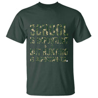 School Is Important But Hunting Is Importanter T Shirt Hunter Life Joke - Wonder Print Shop