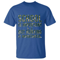 School Is Important But Hunting Is Importanter T Shirt Hunter Life Joke - Wonder Print Shop