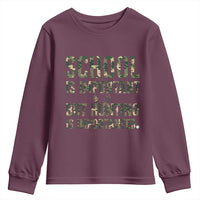 School Is Important But Hunting Is Importanter Youth Sweatshirt Hunter Life Joke - Wonder Print Shop