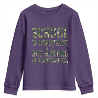 School Is Important But Hunting Is Importanter Youth Sweatshirt Hunter Life Joke - Wonder Print Shop