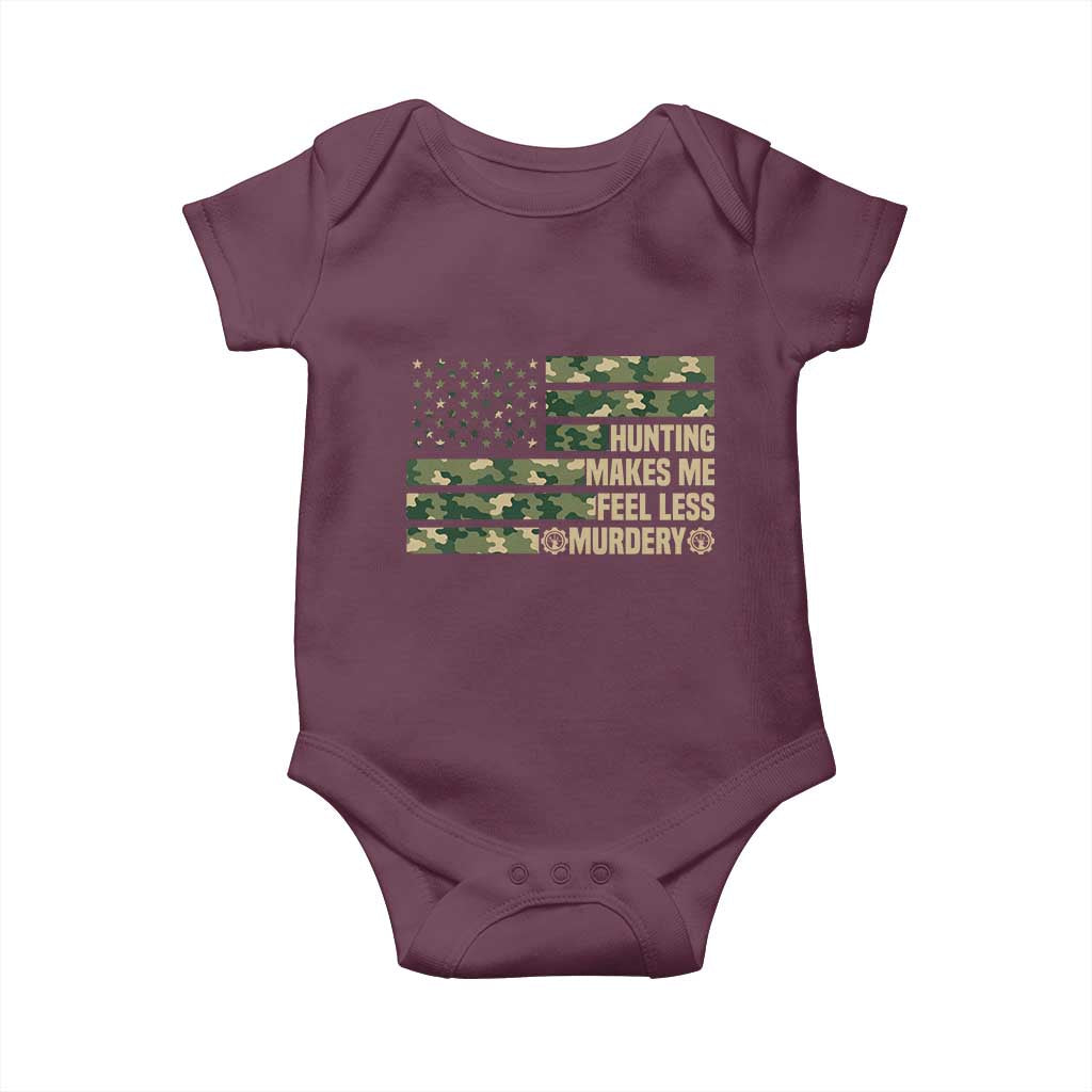Hunter Life Joke Baby Onesie Hunting Makes Me Feel Less Murdery - Wonder Print Shop