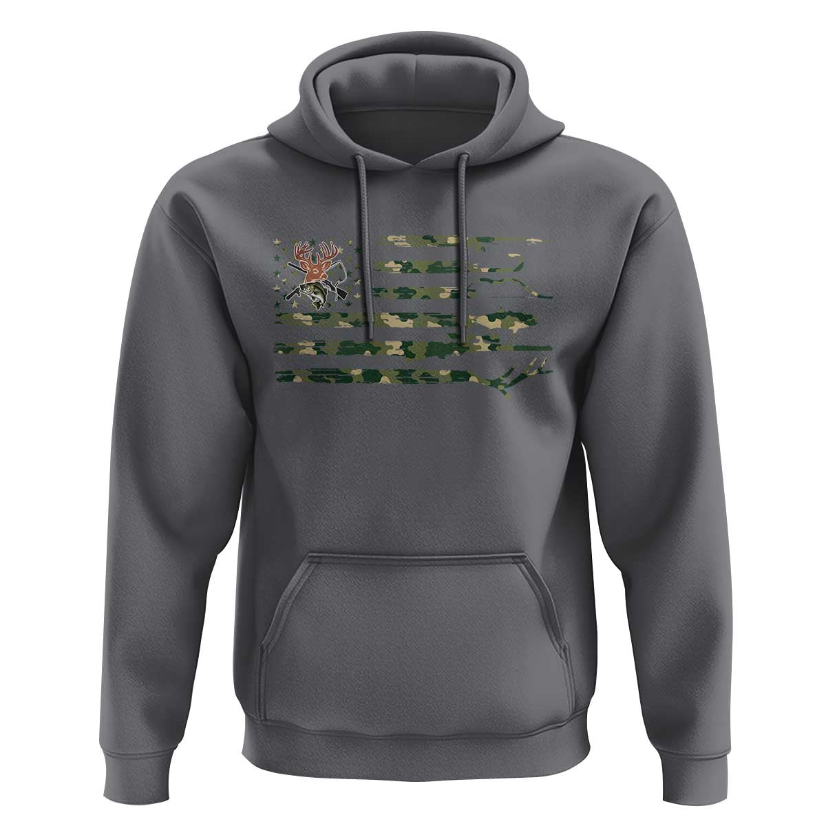 Hunting And Fishing Life Hoodie American Flag - Wonder Print Shop
