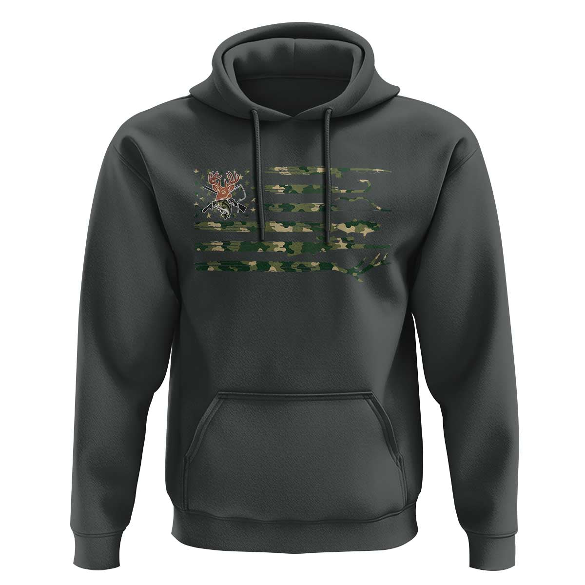 Hunting And Fishing Life Hoodie American Flag - Wonder Print Shop