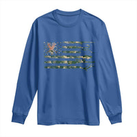 Hunting And Fishing Life Long Sleeve Shirt American Flag - Wonder Print Shop