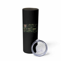 Hunting And Fishing Life Skinny Tumbler American Flag