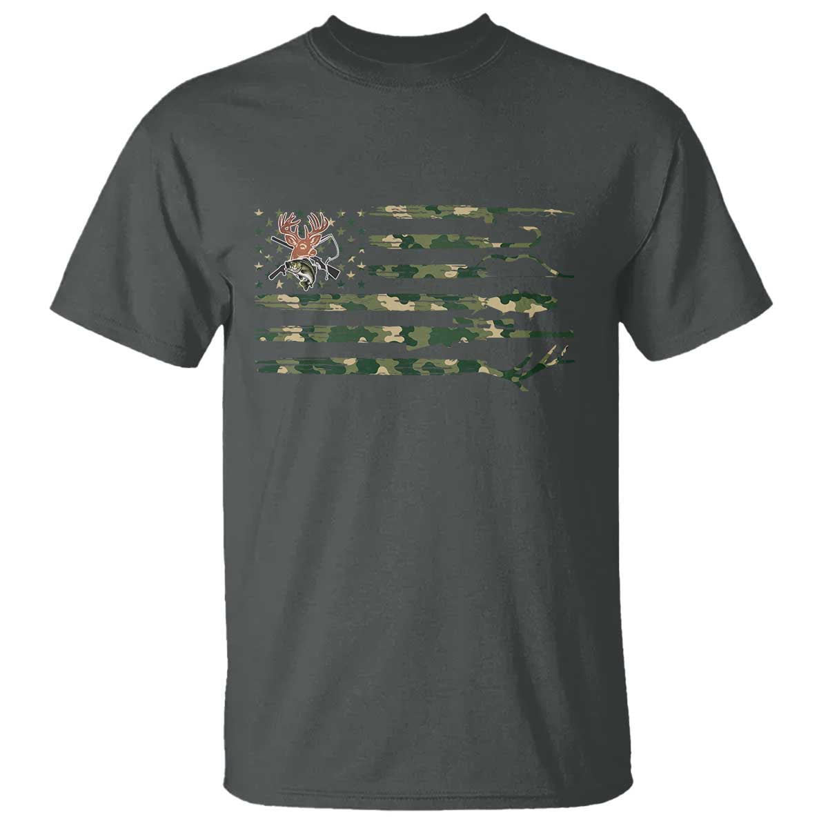 Hunting And Fishing Life T Shirt American Flag - Wonder Print Shop