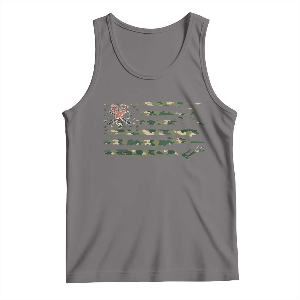 Hunting And Fishing Life Tank Top American Flag - Wonder Print Shop