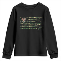 Hunting And Fishing Life Youth Sweatshirt American Flag - Wonder Print Shop