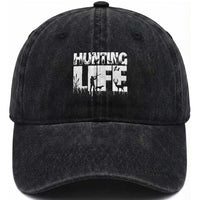 Hunting Life Washed Cotton Baseball Cap Funny Hunter Gift
