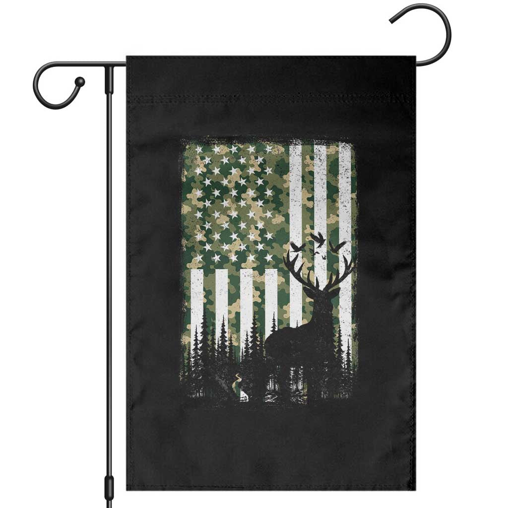 Deer Hunting Garden Flag American Flag Camo Gift - Wonder Print Shop