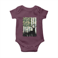 Deer Hunting Baby Onesie American Flag Camo Gift - Wonder Print Shop