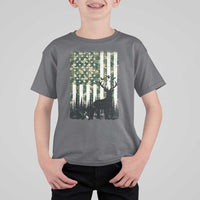 Deer Hunting T Shirt For Kid American Flag Camo Gift - Wonder Print Shop