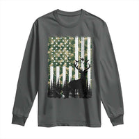 Deer Hunting Long Sleeve Shirt American Flag Camo Gift - Wonder Print Shop