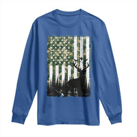 Deer Hunting Long Sleeve Shirt American Flag Camo Gift - Wonder Print Shop