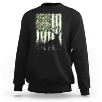 Deer Hunting Sweatshirt American Flag Camo Gift - Wonder Print Shop