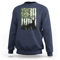 Deer Hunting Sweatshirt American Flag Camo Gift - Wonder Print Shop