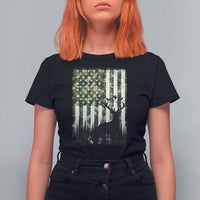 Deer Hunting T Shirt For Women American Flag Camo Gift - Wonder Print Shop