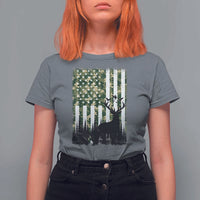 Deer Hunting T Shirt For Women American Flag Camo Gift - Wonder Print Shop